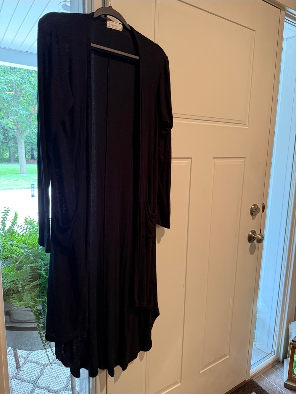Black Open Front Long Cardigan - Women Sweaters Cardigans